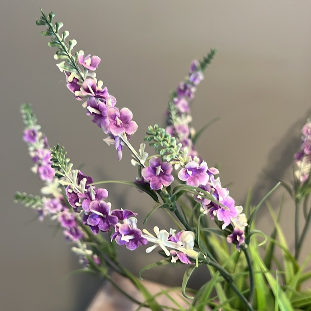 Purple Floral Arrangement in Textured Pot - Picture 3 of 6
